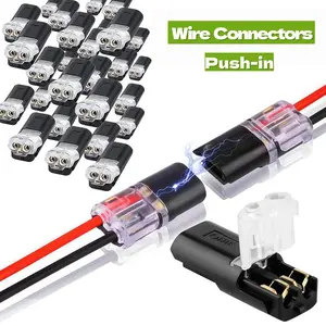 Double-Wire LED Strip Connectors 2 Pin , Low Voltage Locking Wire Connector, Fast Connect Plugs, Cabinet/Under-Cabinet Lights, Closet LED Tape, TV Backlight, Shelving, Display Case, RV, Gaming Desk, Holiday Lights, Automotive Power Distribution Secure -YY