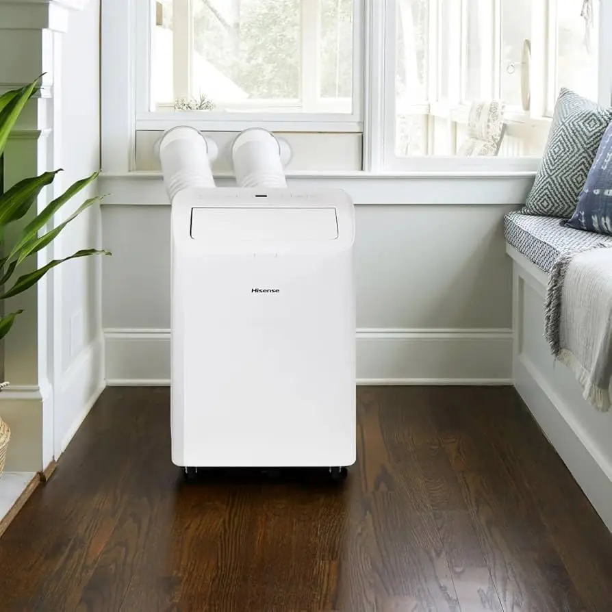 8,000 BTU Portable Air Conditioner with Dual Hose & Inverter, 350 Sq Ft, Wi-Fi, ConnectLife App Google and Alexa, 3 operating modes