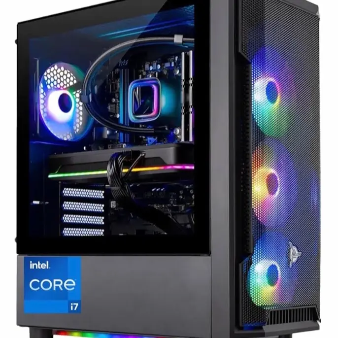 Desktop PC, Intel i7 14700F 2.1 GHz (5.3GHz Turbo), NVIDIA RTX 5060 Ti 16GB, 1TB Gen4 NVMe SSD, 16GB DDR5 RAM 5200, 650W Gold PSU, 360mm ARGB AIO, Wi-Fi, Win 11