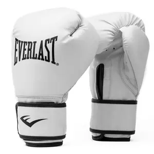 Combat gloves for boxing, kickboxing, cardio, MMA w/ Adjustable Strap White S/M