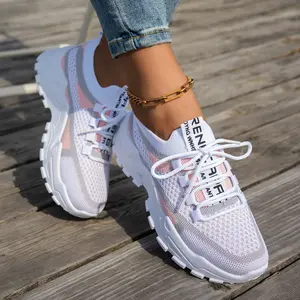 Womens Lightweight Mesh Sneakers for Women Breathable Soft Sole Casual Walking Shoes Comfortable Daily Wear Low Top Fashion Trainers