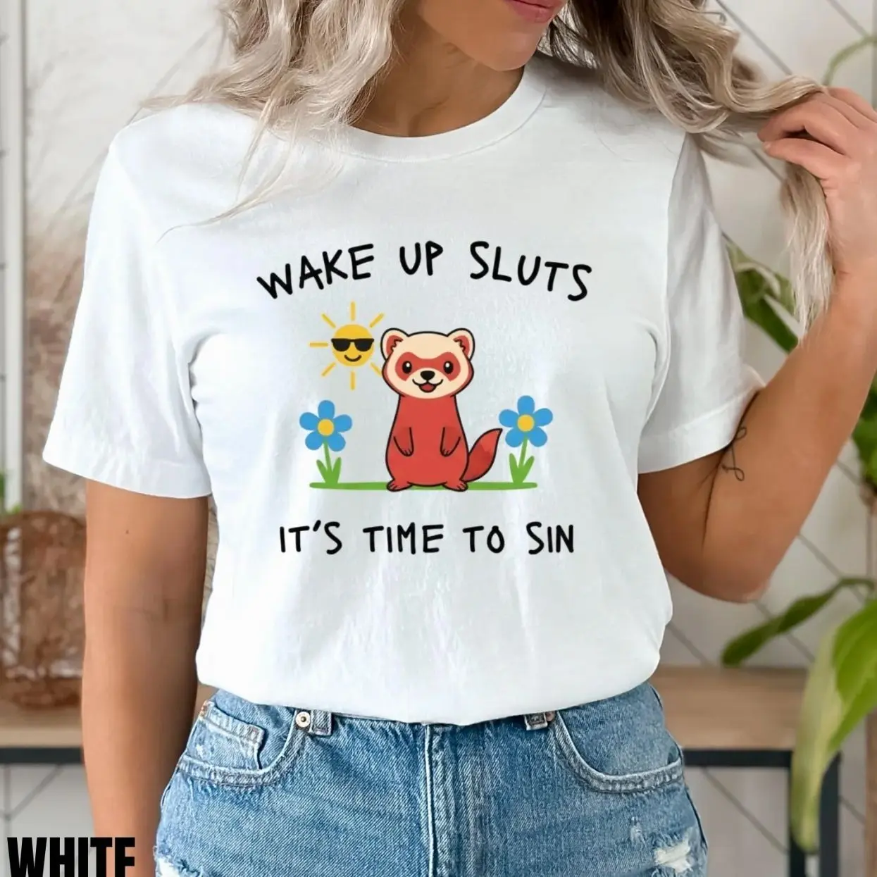 Funny Ferret Meme T-Shirt Sarcastic Animal Graphic Tee 4