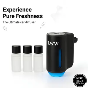 LWW Car Diffuser Set with Smart Auto-Off 3 Premium French Essential Oils Long-Lasting Fragrance for Car & Home