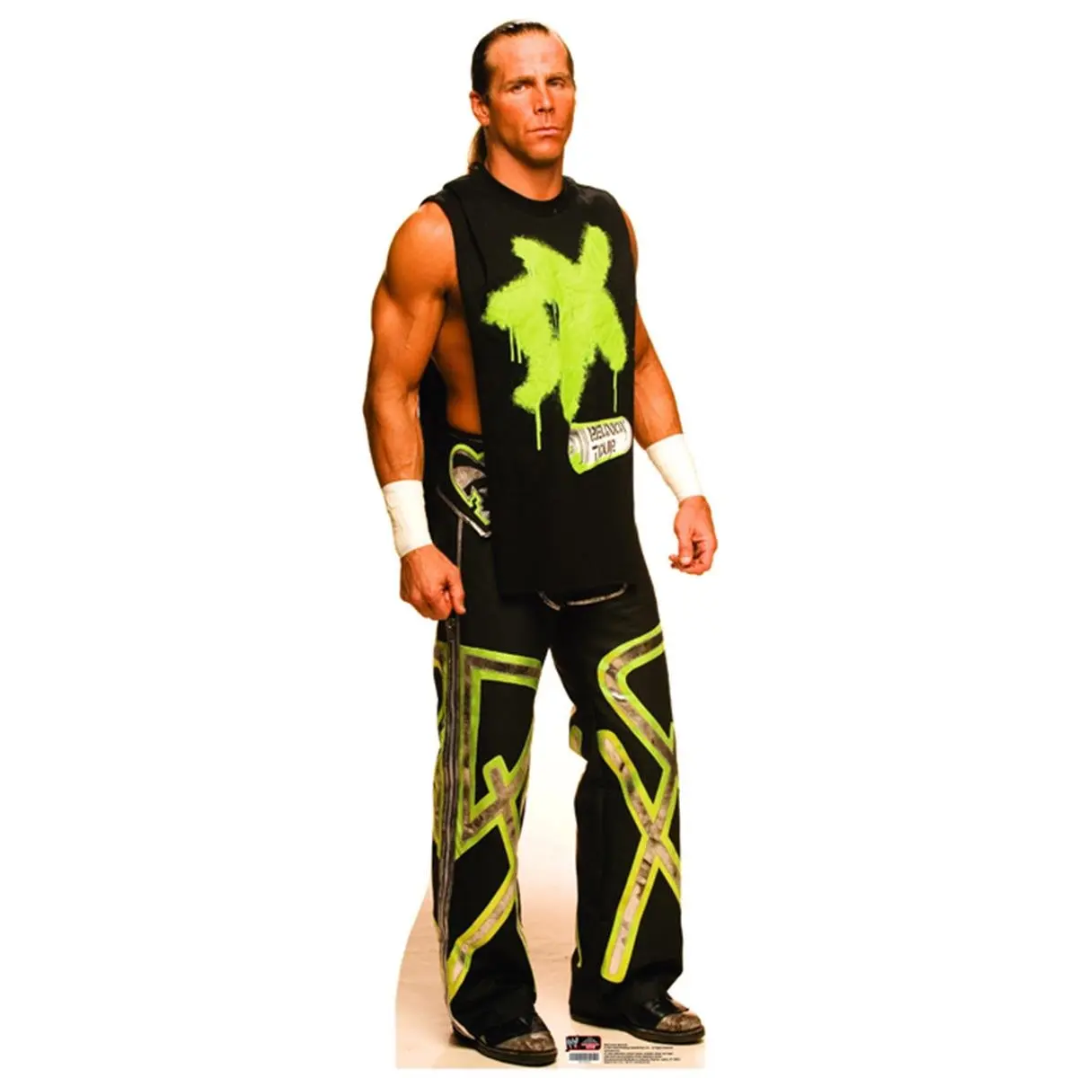 Shawn Michaels Life-Size 74" x 25" Cardboard Cutout with Easel Back, Easy-Install Home Decor Wall Accent for Indoors, Party Use