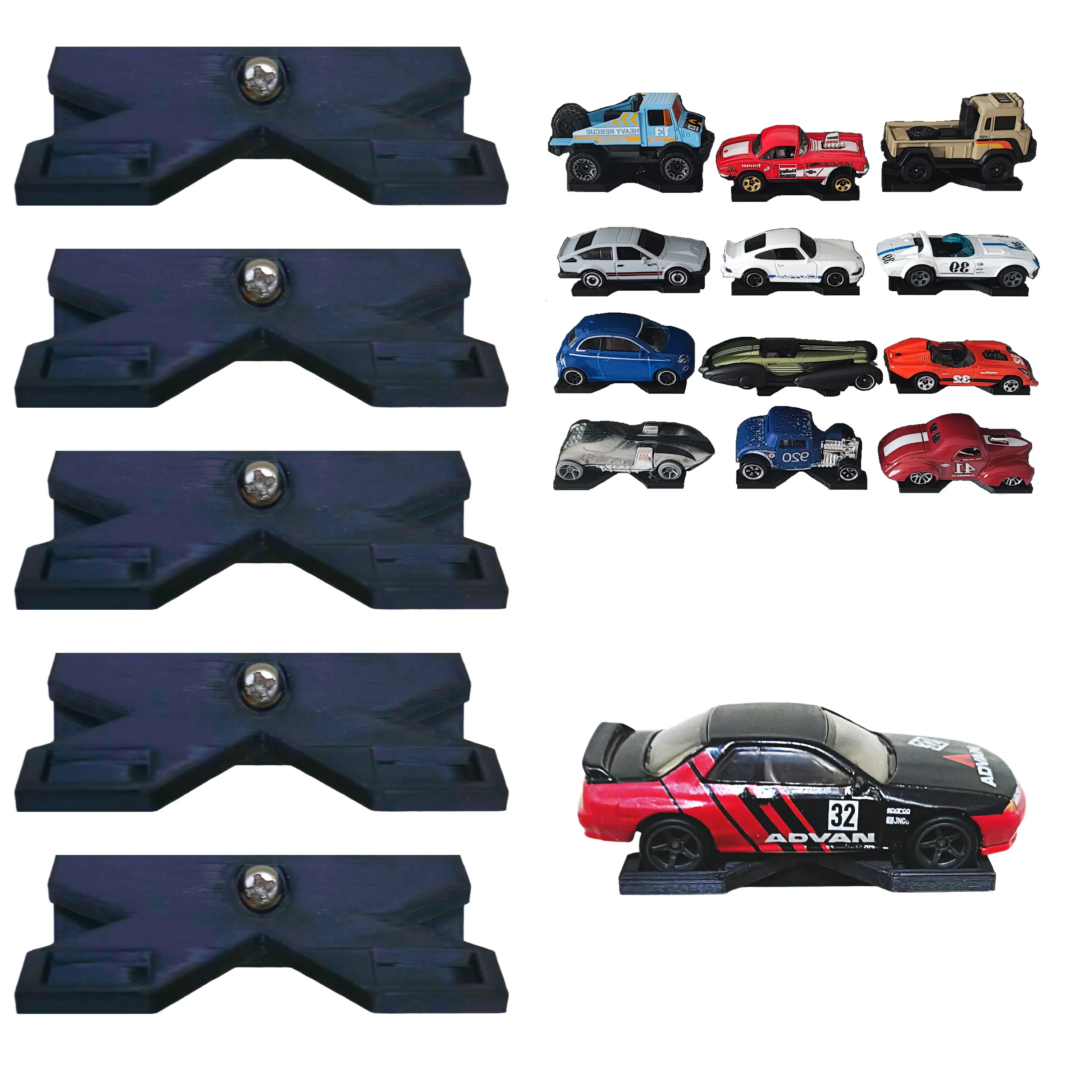 Hot Wheels Storage Floating Shelf for Hot Wheels Display & Matchbox 1/64 Scale Diecast Toy Car Storage Matchbox Garage Toy Car Storage Durable PETG Plastic Premium Design