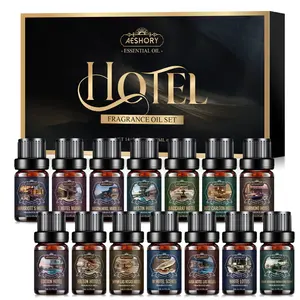 Hotel / Bakery/ Floral / Woody / Fruit Essential Oils Set (14×5ml) – Natural Fragrance Oils for Aromatherapy Diffusers & Candle Making Aromatic Scent Cookie Perfume Chocolate Cherry Coconut Cream Scented