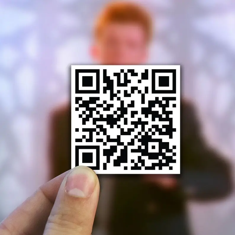 Rick Roll Sticker | Prank Sticker | Meme Sticker | Laptop Sticker | Water Bottle Stickers | Vinyl Stickers | Funny Sticker