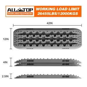 2PCS Recovery Traction Boards & Mounting Kit, 3rd Gen (Grey)