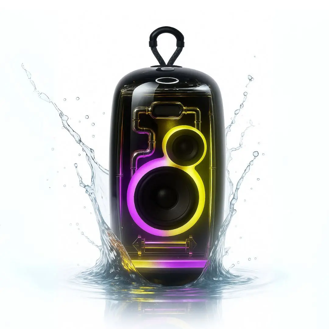 Transparent Wireless Water Resistant Portable Bluetooth Speaker