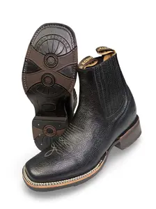 Men's Black Cowboy Boot with 8-Second Float Sole, Walking Shoe, Casual Shoe, Walking Shoes