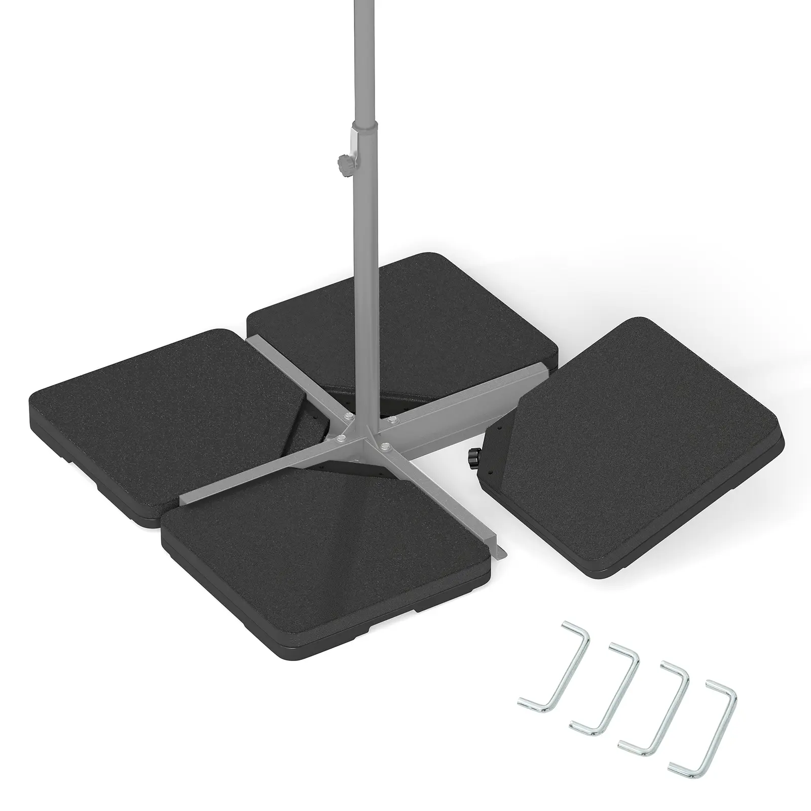 COSTWAY - Patio Offset Umbrella Base with Easy-Fill Spouts