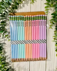 Personalized Pencils - New Set of 5 or 10 - Custom Engraved Name - Yellow Pastel or Neon Colors - Perfect for Students Teachers & Classroom Gifts