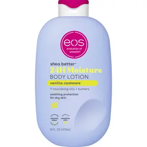 eos Shea Better 24H Moisture Body Lotion - Vanilla Cashmere Scent, for Dry Skin, 16 fl oz