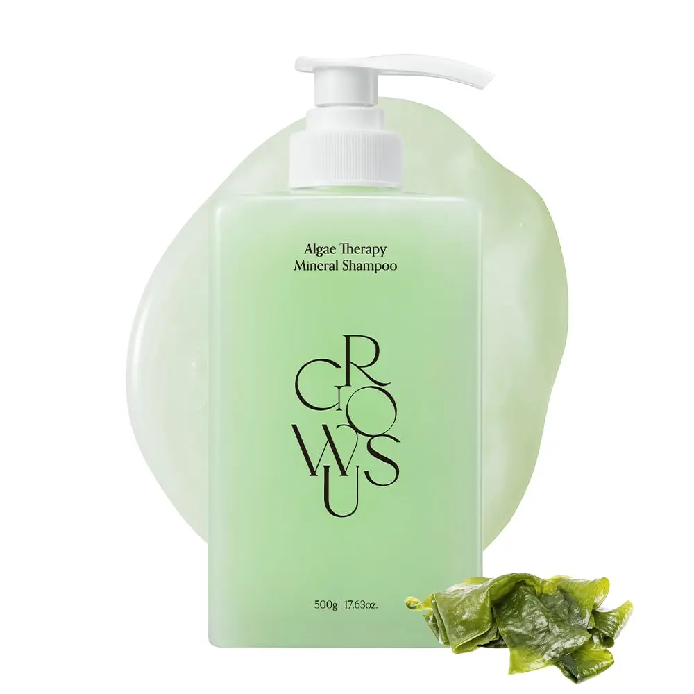[GROWUS] Algae Therapy Shampoo 500ml - Improves Scalp Elasticity, Soothes the Scalp, For Dead Skin Cells, Seaweed Complex Hair Fall Defense, Scalp Strengthening & Hydrating Formula
