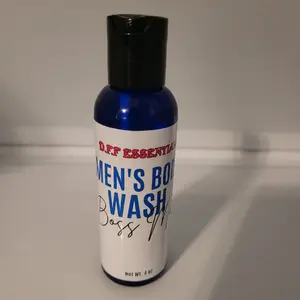 D.F.F ESSENTIALS Boss Man Body Wash for Men 4 oz Saugage for Men Scent Invigorating Formula Rich Lather Deep Cleanse Soft Smooth Skin Refreshing Masculine Scent