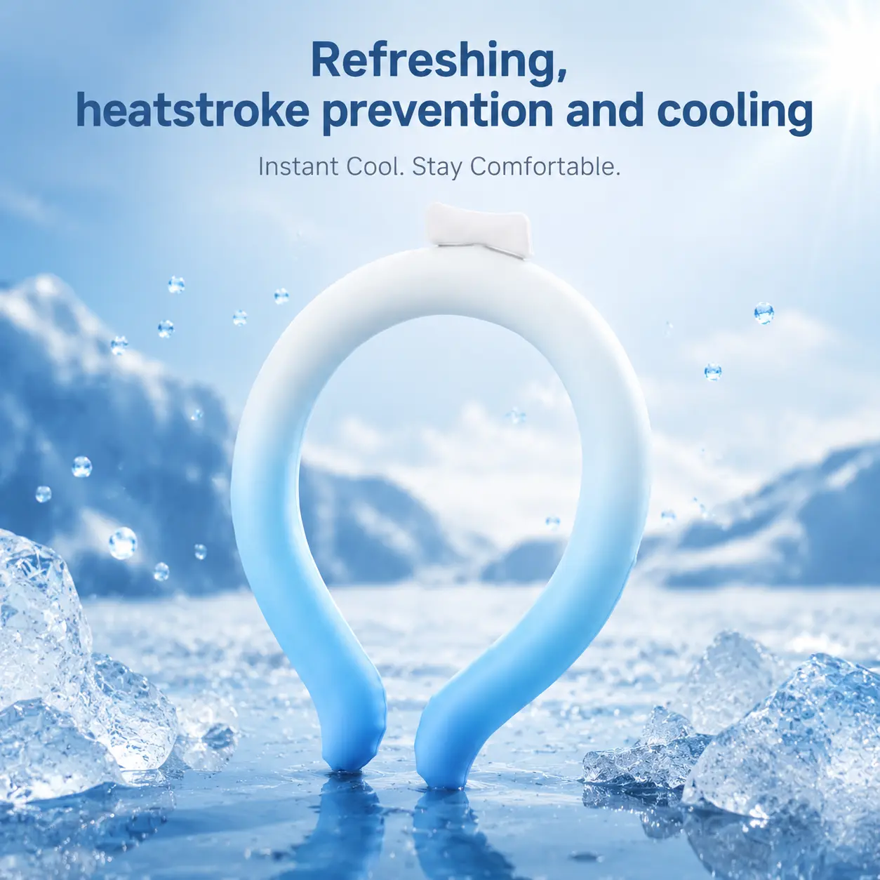 Neck Cooling Tube with Insulated Bag,Reusable Wearable Body Cooler for Outdoor Indoor Use,Neck Coolers for Hot Weather