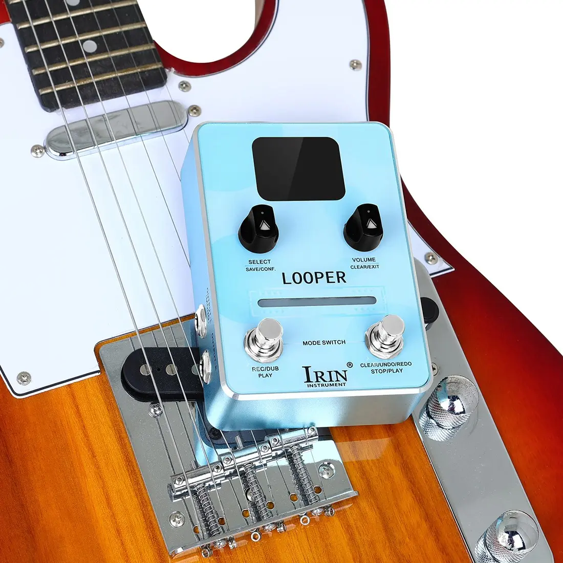 	IRIN Portable Single Phrase Looper Pedal Guitar Effect Accessory - Great for Street Busking & Band Rehearsal