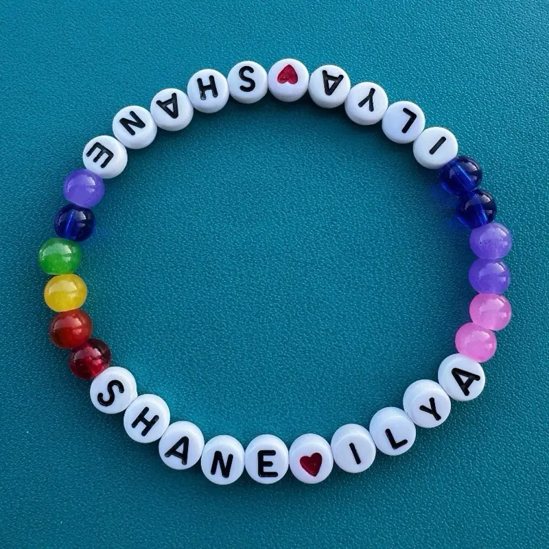Shane Ilya Gay and Bi Pride Flags 7 inch Beaded Friendship Bracelet  Beaded friendship bracelet.