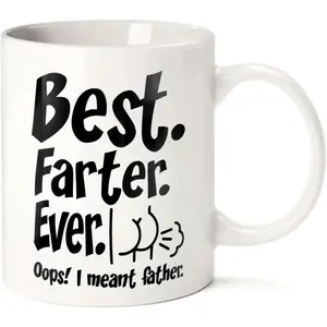 Fathers Day Funny Gifts for Husband Dad Him from Daughter Son Kids Wife - 11 OZ Ceramic Coffee Mug - Stocking Stuffers for Christmas Xmas,Birthday,...