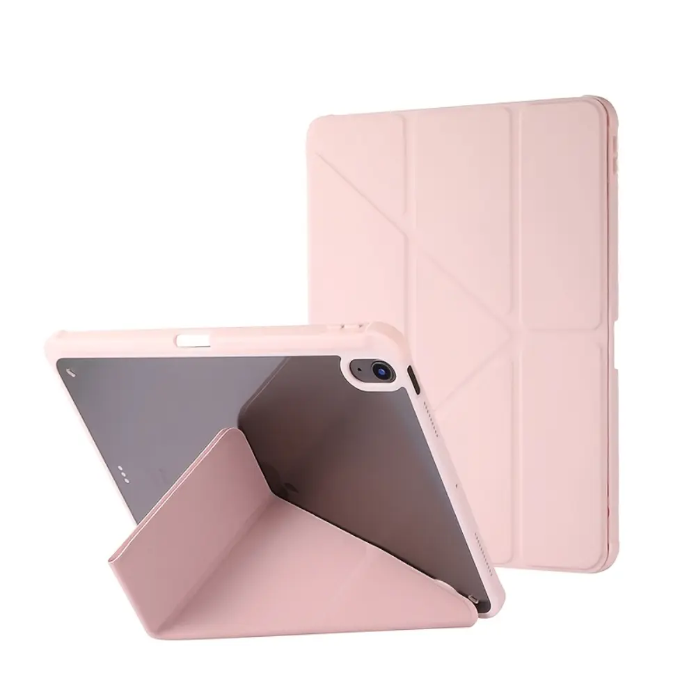 TPU iPad Case with Y-Fold & Tri-Fold Design, Magnetic Buckle, Multiple Viewing Angles, Minimalist Solid Color, Auto Sleep/Wake, Shockproof, Built-in Pencil Holder, Compatible with iPad Mini 6/7, Air 4/2024, Pro 2020/2021/2022/2024, Ideal Gift Option, Acce