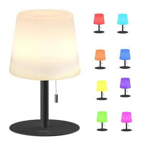 USB Rechargeable Table Lamp, Waterproof Metal Base Desk Lamp, Outdoor Garden Decorative Light, Home Decoration Lamp, Suitable for University Dormitory and White Desk Use