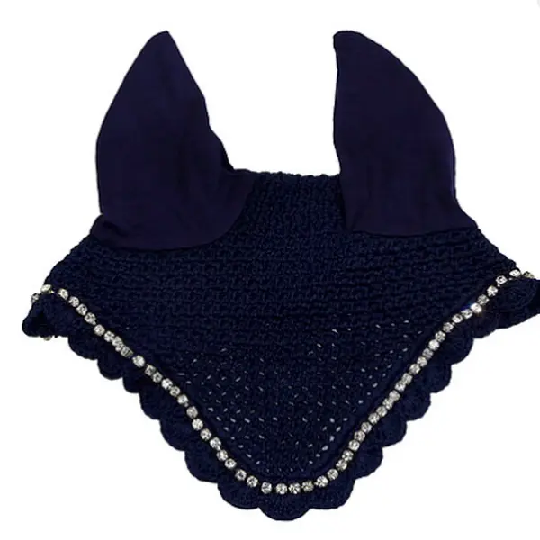 Horse Bonnet with Rhinestone Trim