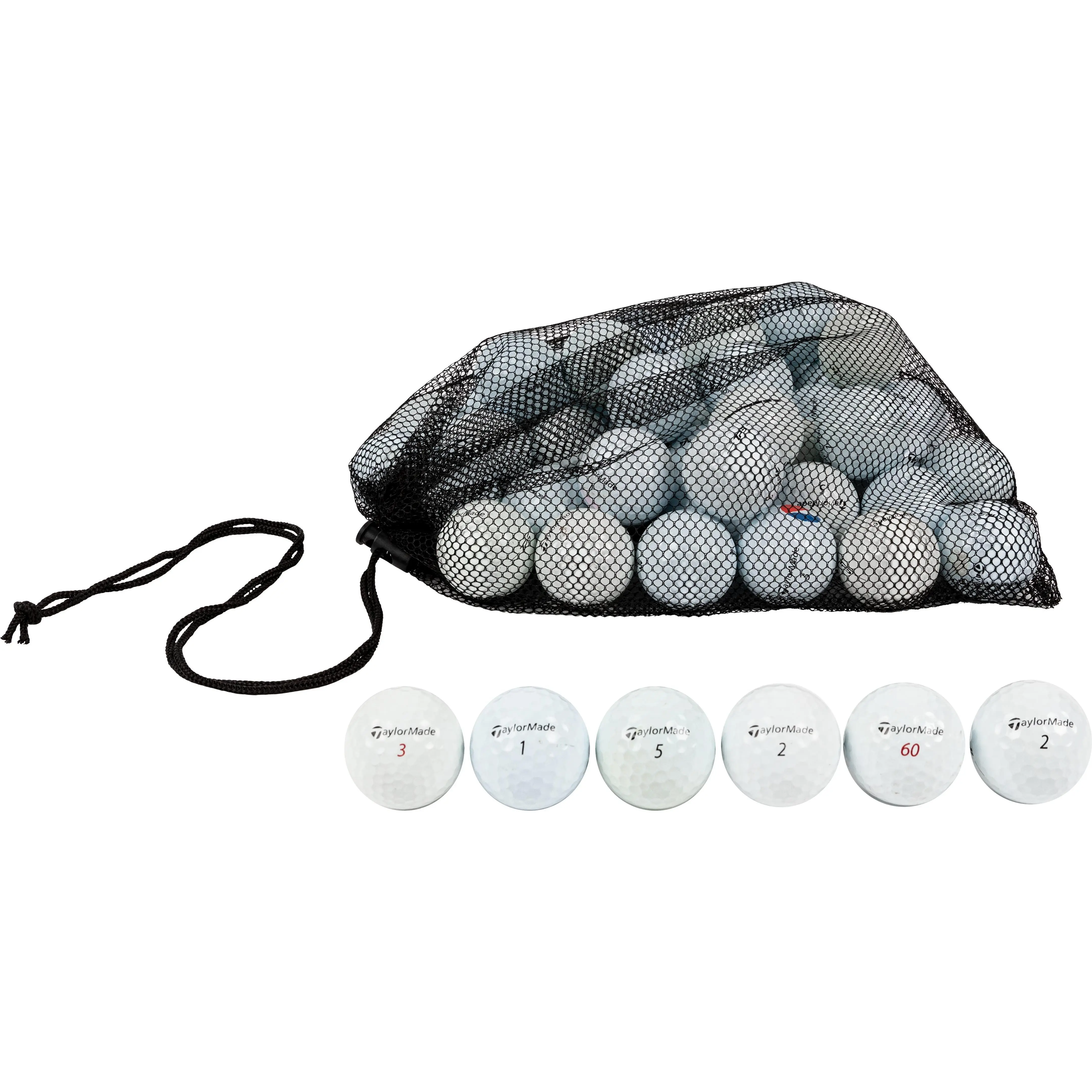 TaylorMade TP5 Golf Balls, 48-Count Mesh Carry Bag Mix, Golf Equipment with Practical Design, Convenient Size & Explosive Dist.
