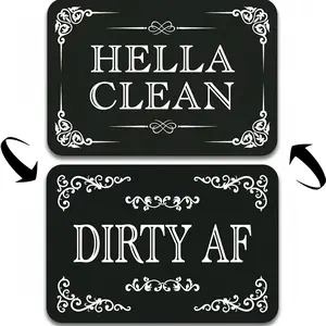 Double Sided Dirty Clean Indicator Sign, Dishwasher Magnet, Refrigerator Decorating Magnet, Fun Kitchen Home Use, Clean Dirty Sign, Refrigerator Stickers, Switchablecleaning Label