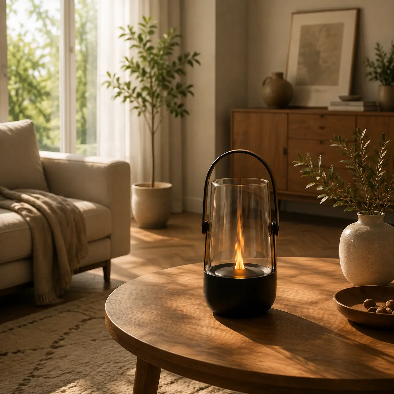 Vintage Flame Effect Aroma Diffuser Ultrasonic Mist Humidifier with Ambient Candlelight Effect Home Decor Night Light & Unique Gift，Christmas Gift