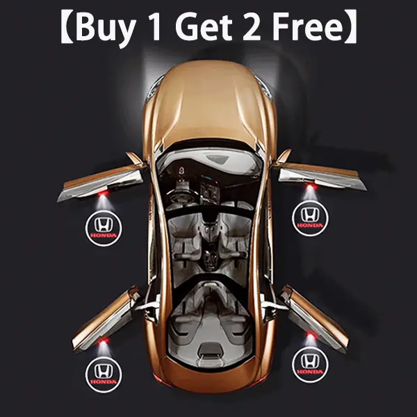 Two wireless LED car door projection welcome lights – no drilling required, valet sign lights, suitable for Honda, Lexus, Toyota, and other models | Extremely bright, battery-powered (batteries not included)