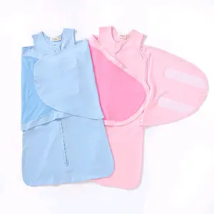 Baby sleepsack swaddle 100% cotton, 3-way adjustable wearable blanket, newborn 0-3 months