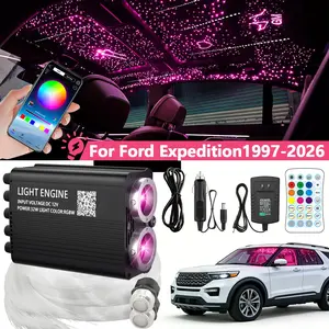Starlight Headliner Kit, Double Headed Meteor Twinkle Fibre Optic Lights Star Ceiling Light,  RGBW Sound Sensor Light Source Music+APP Control for Car Ceiling Headliner Decor For Ford Expedition 1997-2026