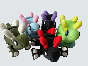 3D Printed Tiny Magnetic Stegosaurus – Cute Articulating Dino Fridge or Desk Buddy