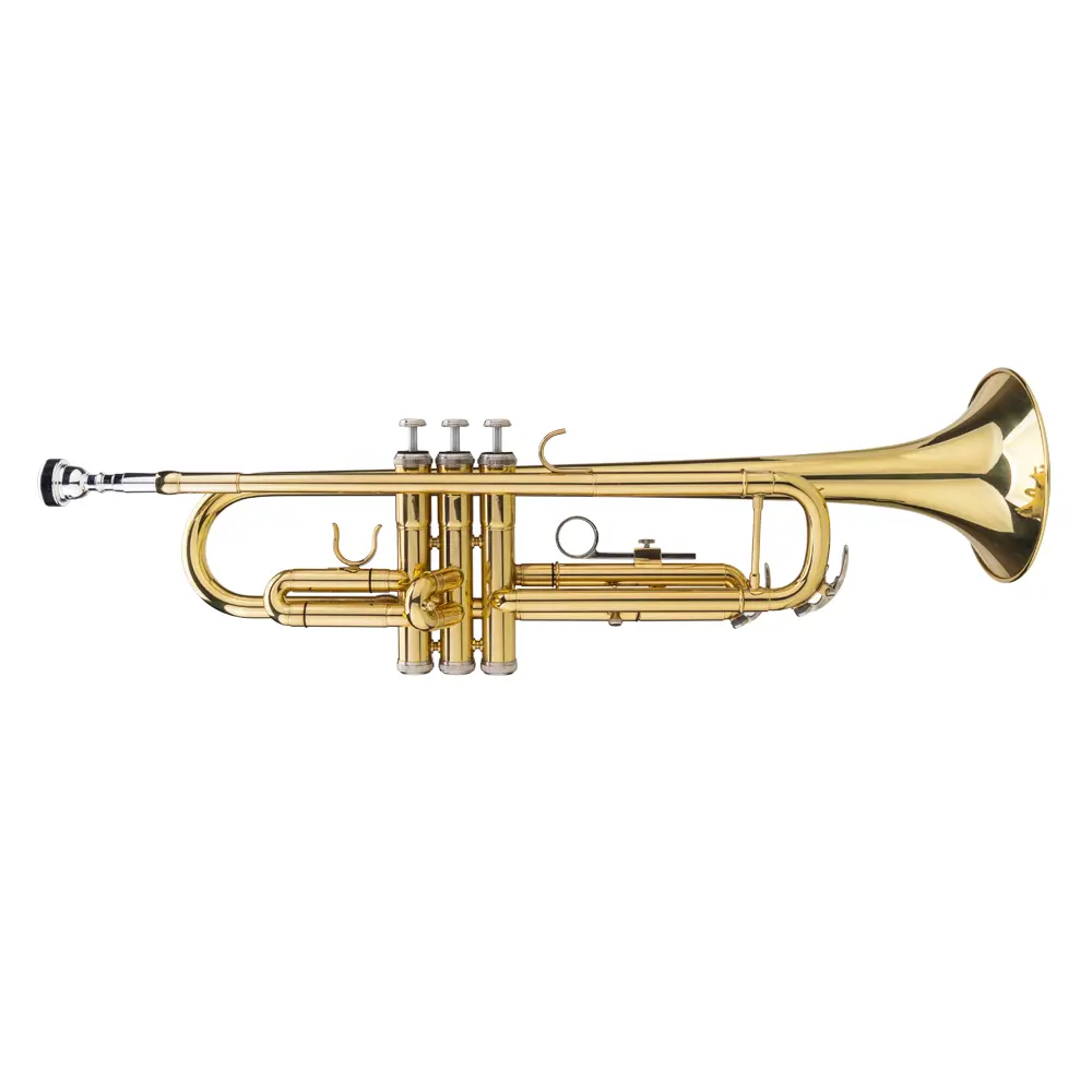 High-Quality Paint Gold Brass BB Trumpet for Beginners - Drop B Strong Tone Adjustable, Crystal-Clear Sound, Studio-Stage Use, Elegant Box Packaging, 20.07x8.86x5.12in, 105oz Wind Instrument for New Learners