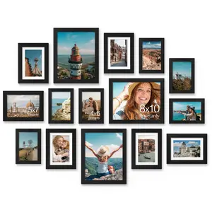 Frame Set for Wall Decor or Desk Display, Home Gallery Frame Kit, Multiple Sizes Available, 8x10 Inch, 5x7 Inch, 4x6 Inch