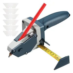 Gypsum Board Cutting Tool Gypsum Board Cutter Multifunctional Woodworking Panel with Tape Measure Tool Kit Includes Cutter, Pencil and 5 Blades