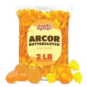 Arcor Butterscotch Hard Candy Discs, Bulk Pack 2 Pounds (About 150 Count)