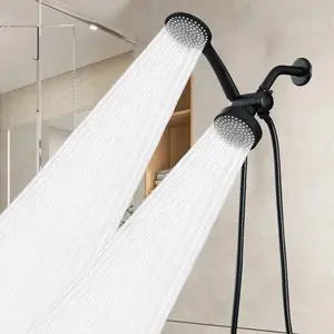 High-flow & Hose Kit, 1 Set Hand-held Shower Head Set, Long Hose Three-way Water Distributor Shower Head, Handheld Showerhead Set, Shower Head With Hose, Bathroom Accessories, Shower Water Equipment