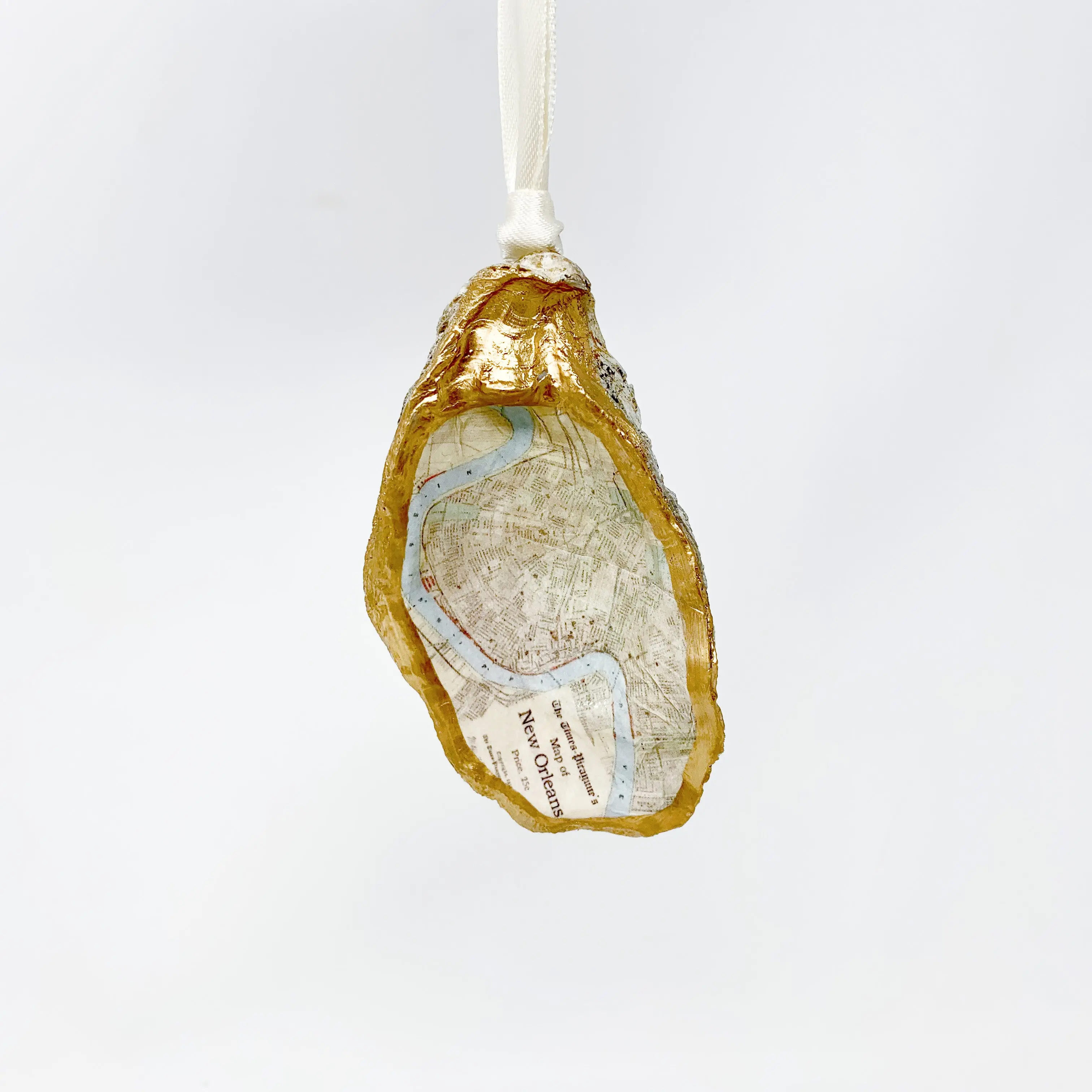 New Orleans Map Oyster Ornament