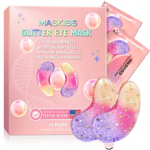 Maskiss Under Collagen Eye Mask for Dark Circles and Puffy Eyes,24Pairs  Eye Patches  for Puffiness with Vitamin C,Hyaluronic Acid,and Pearl Extract Serum Glow