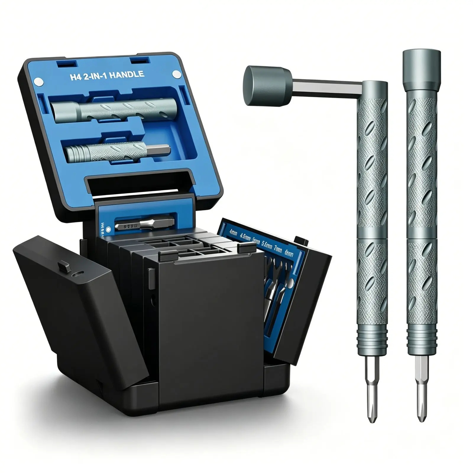 55-in-1 High Magnetic Multifunctional Screwdriver Combo Kit, Portable Hand Repair Tool Set with Wrenches, Pry Bars & Bits for Electronics, Daily Use