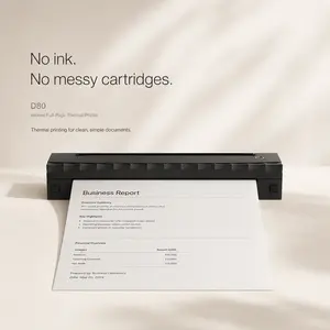 Portable Wireless Thermal Printer, Inkless US Letter Printer for Travel, Truck, RV, Mobile Office, Home Office, Bluetooth Phone Printing