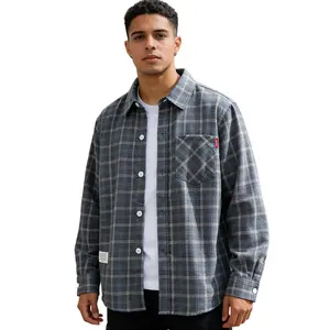Casual Vintage Plaid Checked Long Sleeve Shirt, Loose Fit Button-Up, Collared Spring & Fall Versatile Top, Durable WearRAIMENTRY
