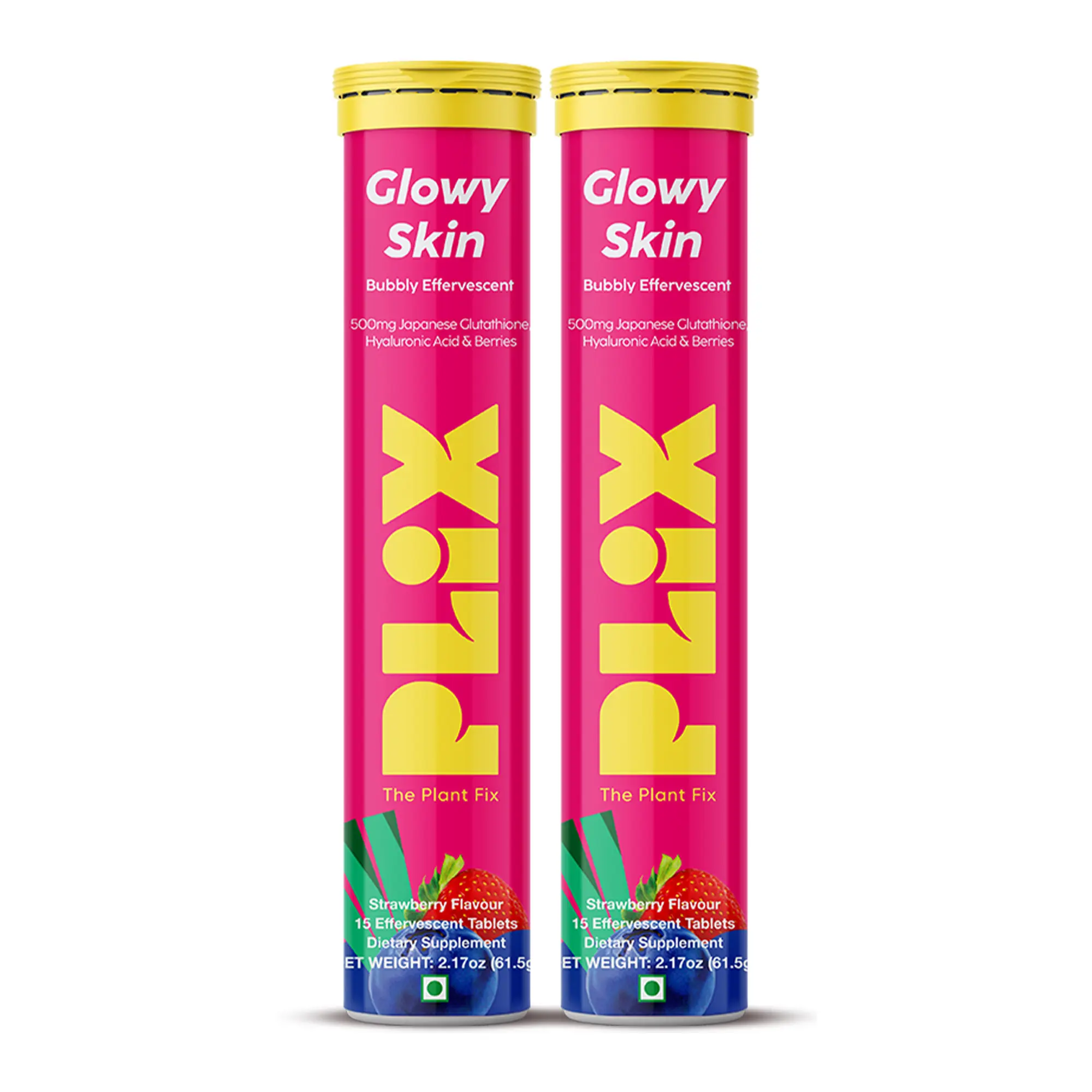 Plix Life Glowy Skin Effervescent Tablet, Healthcare Infused with Vitamins C & E Edible Supplement - 2,4 & 6 Pack Fitness Dietary Natural