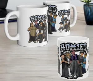 Chicano Cholo 90s gifts, Lil homies, Homies Mugs, 90s style Chicano mugs, cholo, Chicana cups, chola style, vato, lowrider, street, custom mugs, 90s style gifts Classic Drinkware Stylish Retro