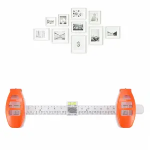 Magnetic Leveling Tool for Picture Hanging, Frame and Mirror Alignment Ruler, Wall-Mounted DIY Clothes Rack for Home Decor