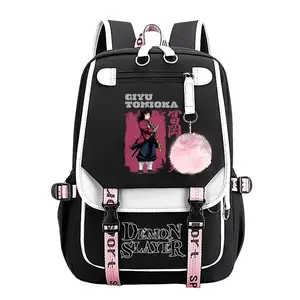 Demon Slayer Trendy Youth Backpack – Travel & School Bag,Laptop Backpack  Perfect for Commuting, Camping & Daily Use, Durable Large-Capacity Design, Best Gift for Boys & Girls 11.4''*18.1''