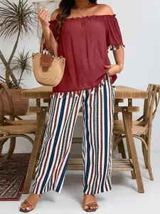 Plus Size Women's Set, Womenswear, Comfortable & Stylish, Casual, Perfect for Daily Wear, Ideal Gift Idea, Trendy Fashion Collection