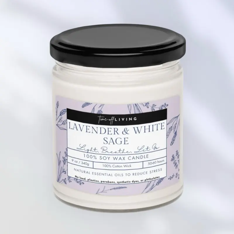 White Sage & Lavender Soy Candle