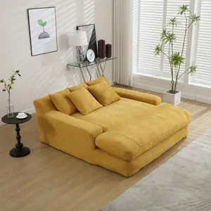 [Bellemave] 2-seater lazy sofa With 5 back pillows,Comfy Sofa- Deep Seat Couch for Living Room,Club